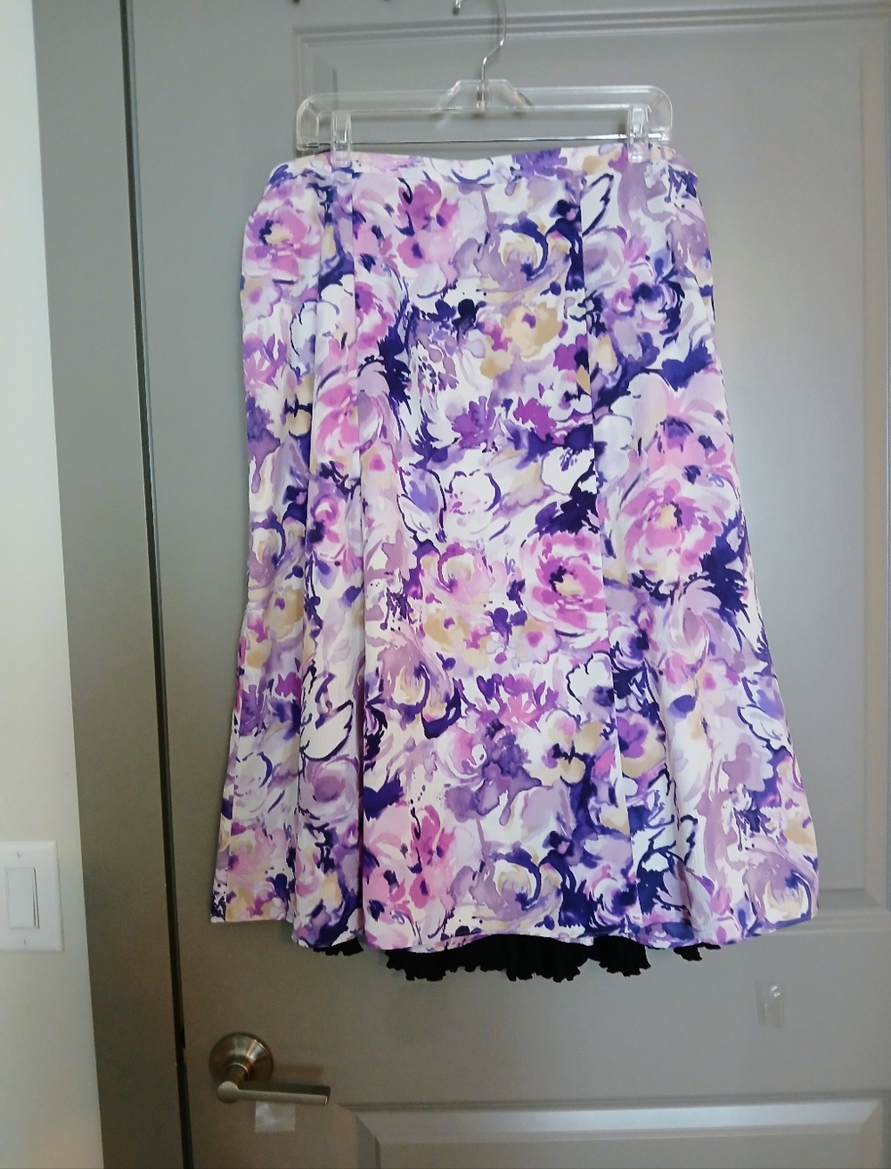 Alfred Dunner Lavender and Pink Floral Circle Skirt